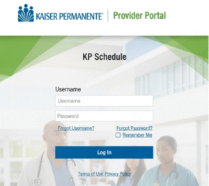 KP Schedule's Kaiser Permanente Provider Portal