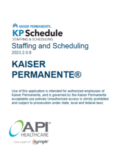 KP Schedule Sign In
